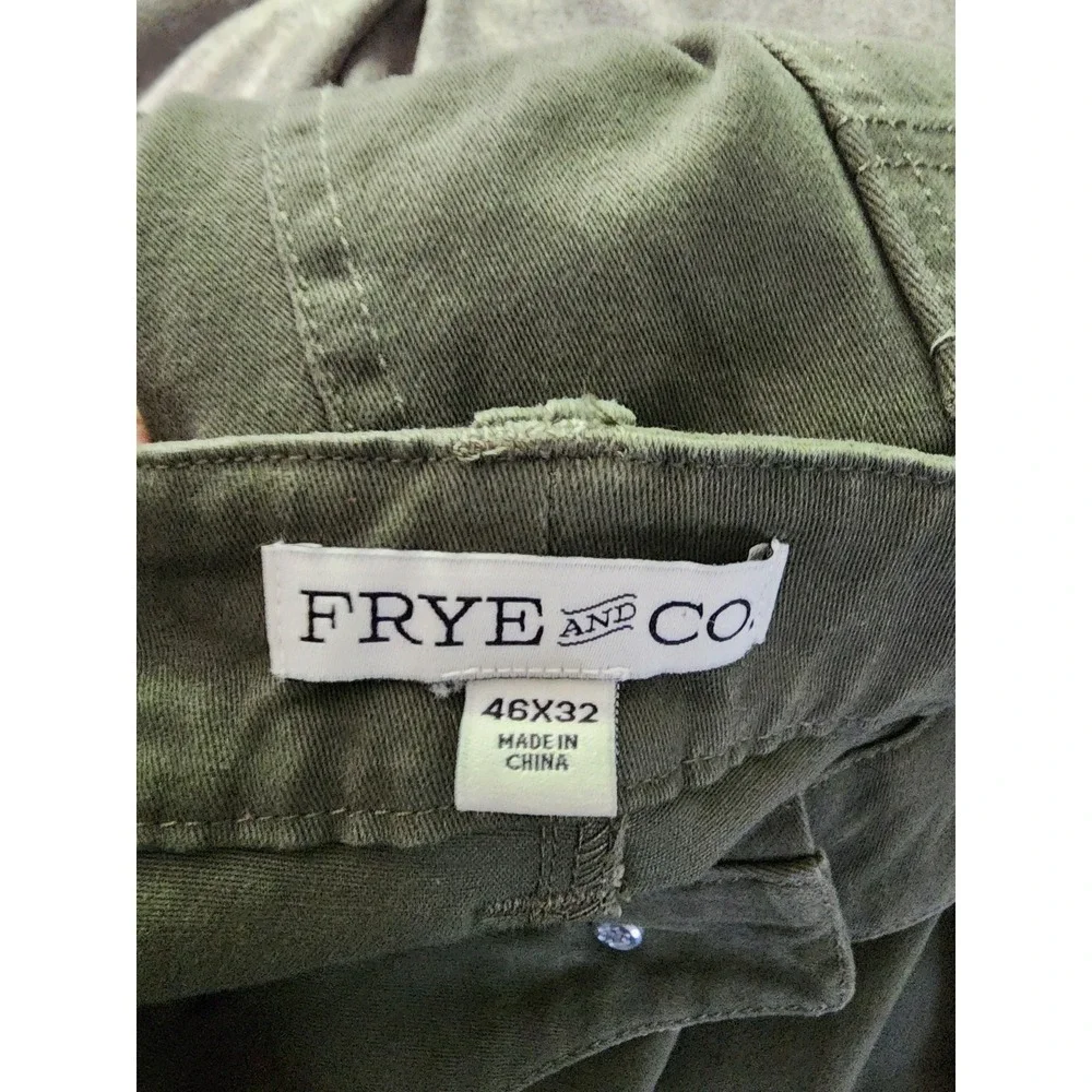 Frye & Co NWT 46x32 Cargo Pants Olive Green Stretch Utility Workwear Gorpcore - Picture 3 of 6